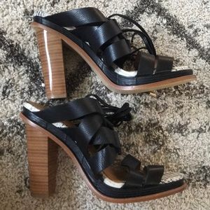 Calvin Klein black Panelope lace up sandals